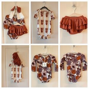 Floral Baby Onesie and Skirt Set